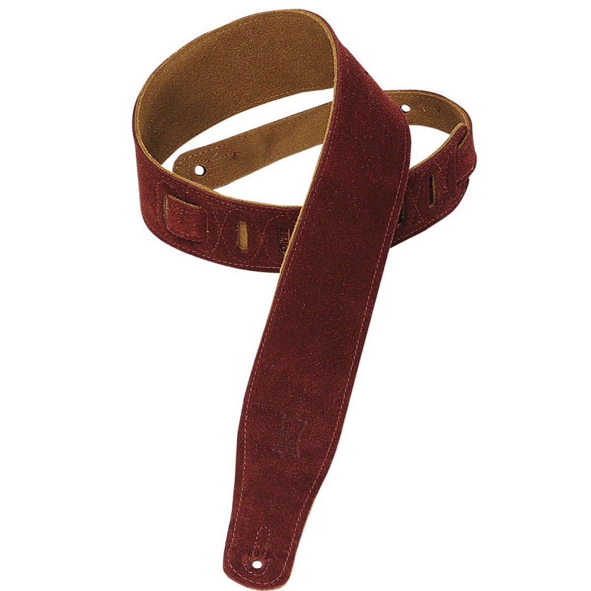 Levy's MS26 2.5 Inch Suede Guitar Strap, Burgundy