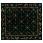Tama Oriental Inspired Drum Rug (72 Inch x 80 Inch)