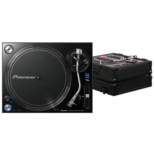 Pioneer DJ PLX-1000 Direct Drive Turntable, with Odyssey FZ1200BL Case