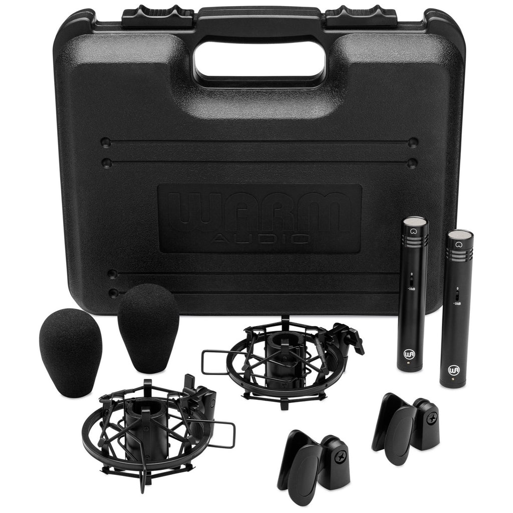 Warm Audio WA-84 Small-Diaphragm Condenser Microphone, Black, Stereo Pair