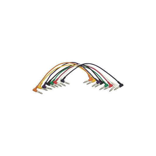 Hot Wires Balanced Patch Cables, PC1817TRSR, Right Angle End, 8-Pack, 17 Inch