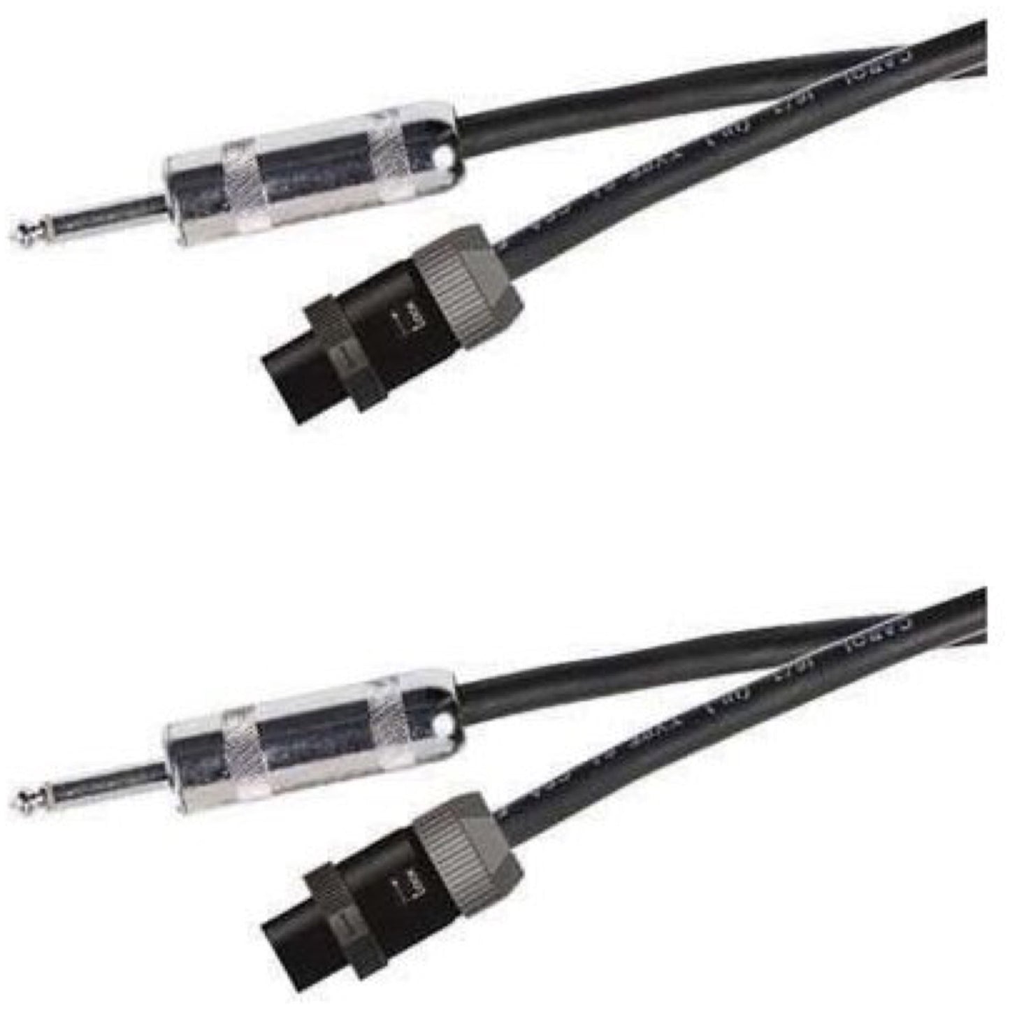 CBI 14-Gauge Speakon to 1/4 Inch Male Speaker Cable, 2-Pack, 25 Foot