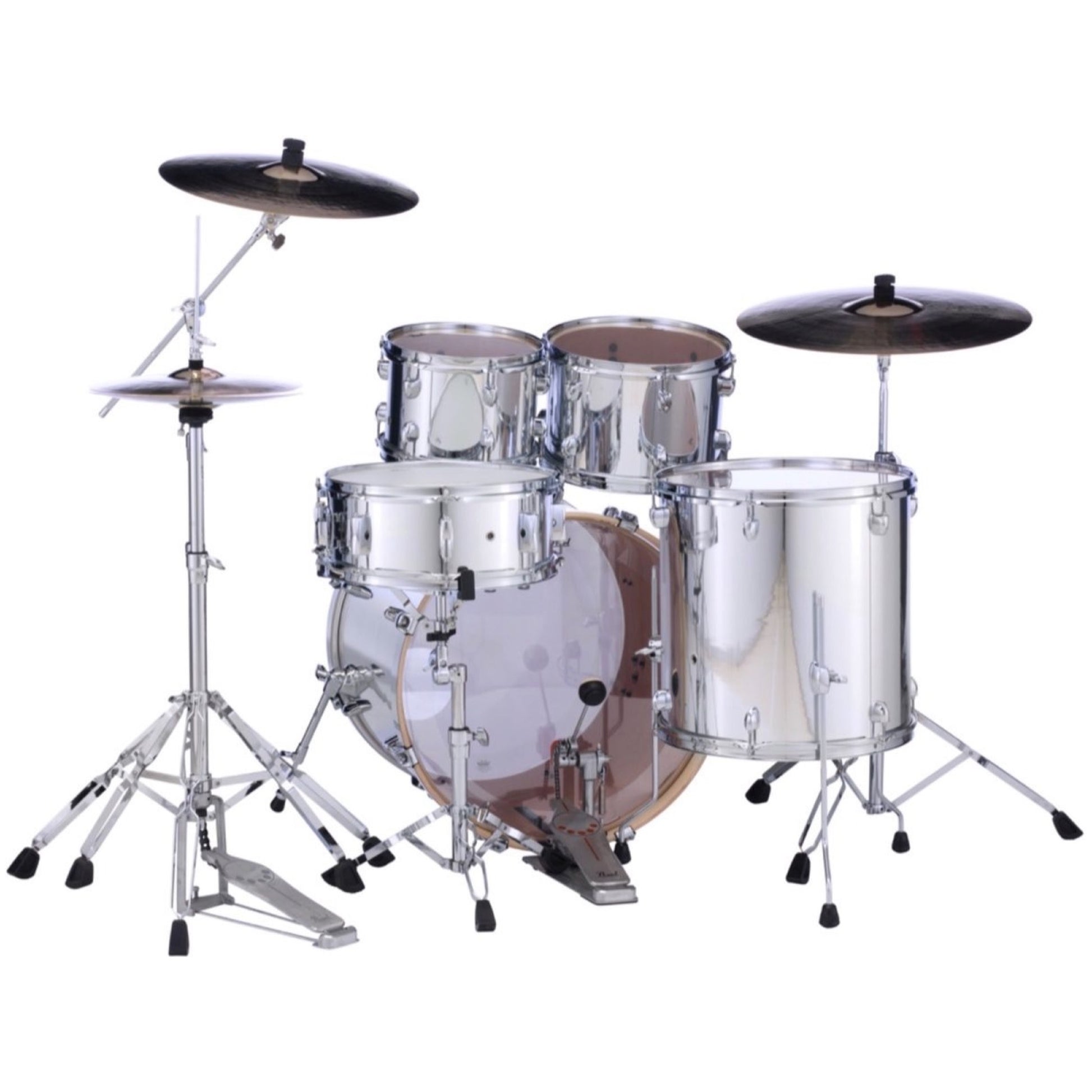 Pearl EX725SPC Export Drum Kit, 5-Piece, Limited Edition Mirror Chrome