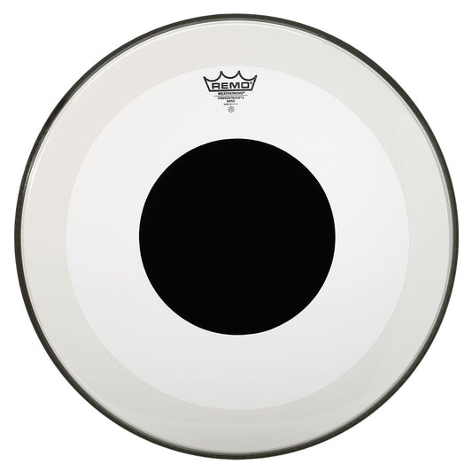 Remo Powerstroke 3 Clear Black Dot Bass Drumhead, 22 Inch