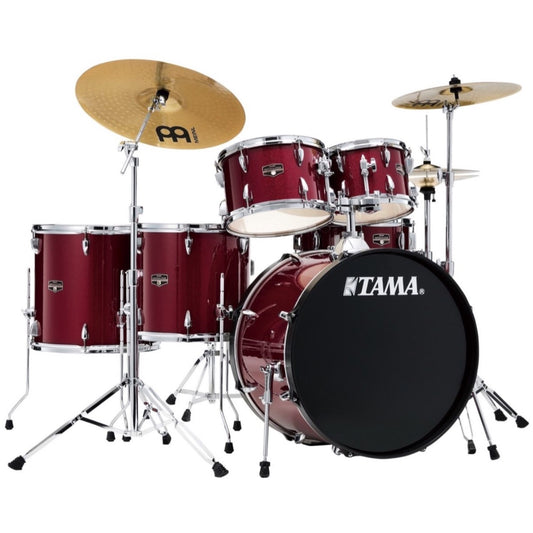 Tama IE62C Imperialstar Drum Kit, 6-Piece (with Meinl Cymbals), Candy Apple Mist