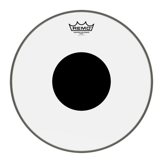 Remo Weatherking Clear Controlled Sound Drumhead (Black Dot), 14 Inch