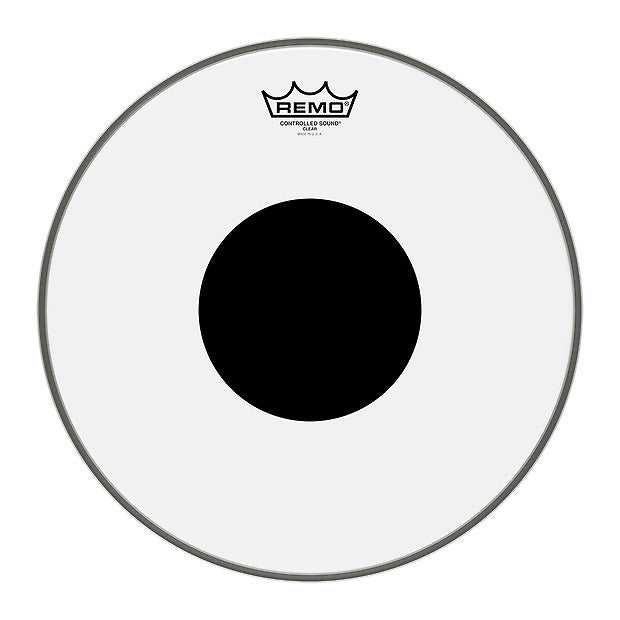 Remo Weatherking Clear Controlled Sound Drumhead (Black Dot), 14 Inch