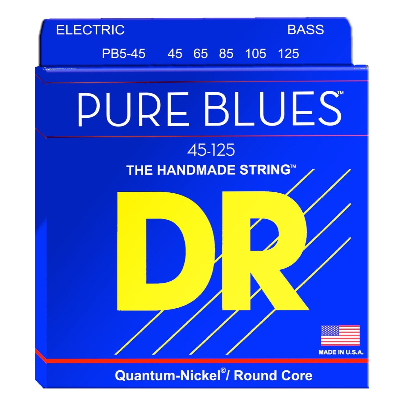 DR Strings Pure Blues 5-String Electric Bass Strings, PB5-45, 45-125