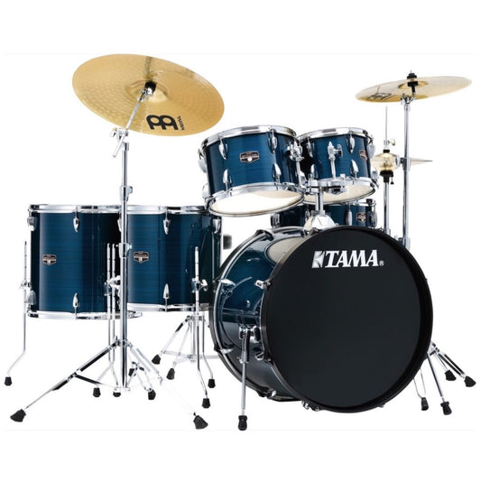 Tama IE62C Imperialstar Drum Kit, 6-Piece (with Meinl Cymbals), Hairline Blue