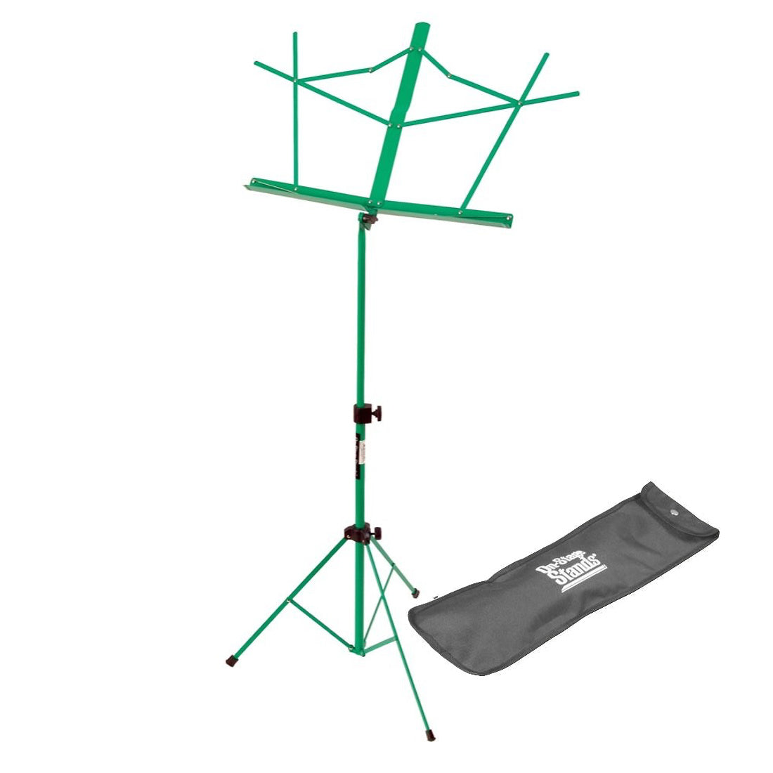 On-Stage SM7122 Folding Music Stand, Green, with Bag